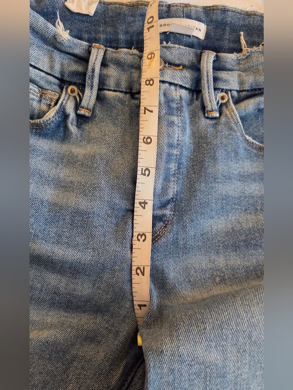 NWT Good American Good Legs -Eco Mid-Rise Straight Leg Distressed Jeans 2 / 26 - Picture 6 of 16